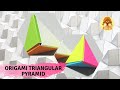 ORIGAMI TRIANGULAR PYRAMID l MODULAR ORIGAMI พับกระดาษพีระมิดสามเหลี่ยมおりがみ Oригами Arts and Crafts