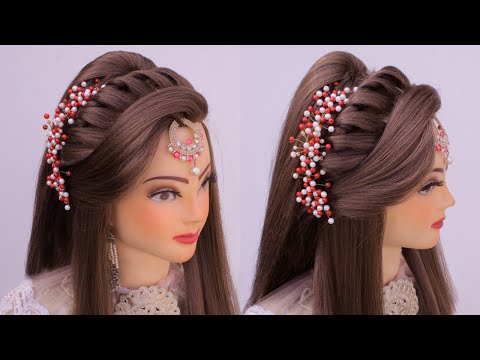 50+ Stunning Indian Hairstyles for Reception | Indian hairstyles, Bride  hairstyles, Hair styles