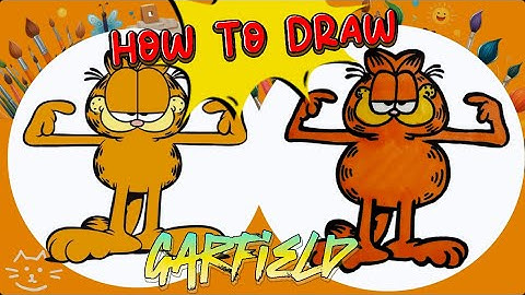 How To Draw Garfield Cat Step By Step Easy Cartoon  Drawing Tutorial By Fun Time Kids Club