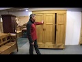 Assembly of an East German triple antique pine wardrobe - Pinefinders Old Pine Furniture Warehouse Assembly of an East German triple antique pine wardrobe - Pinefinders Old Pine Furniture Warehouse