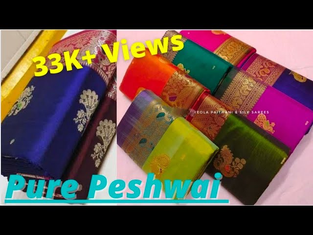 Various Colors Are Available Designer Peshwai Silk Paithani Saree at Best  Price in Nashik | Sahyadri Garments And Stationery Pvt. Ltd.