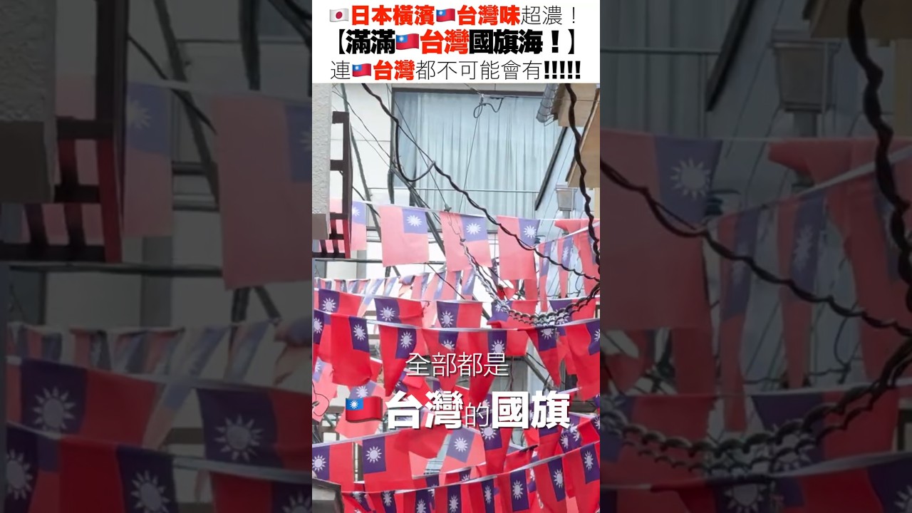 【滿滿🇹🇼台灣國旗海!】🇯🇵日本橫濱🇹🇼台灣味超濃!連🇹🇼台灣都不可能會有!!!!! 縮圖