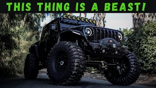Baddest Jeep Gladiator on the trail Matte Black Jeep Gladiator