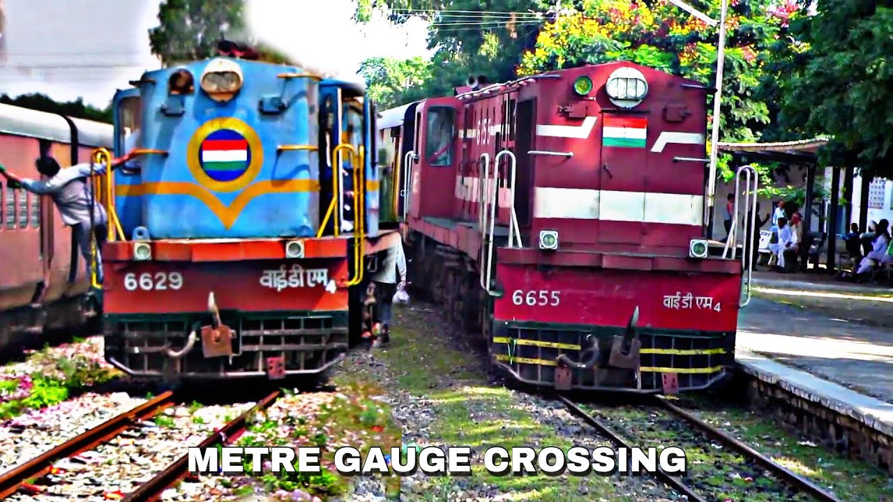 METRE GAUGE TRAINS CROSSING INDIAN RAILWAYS YouTube