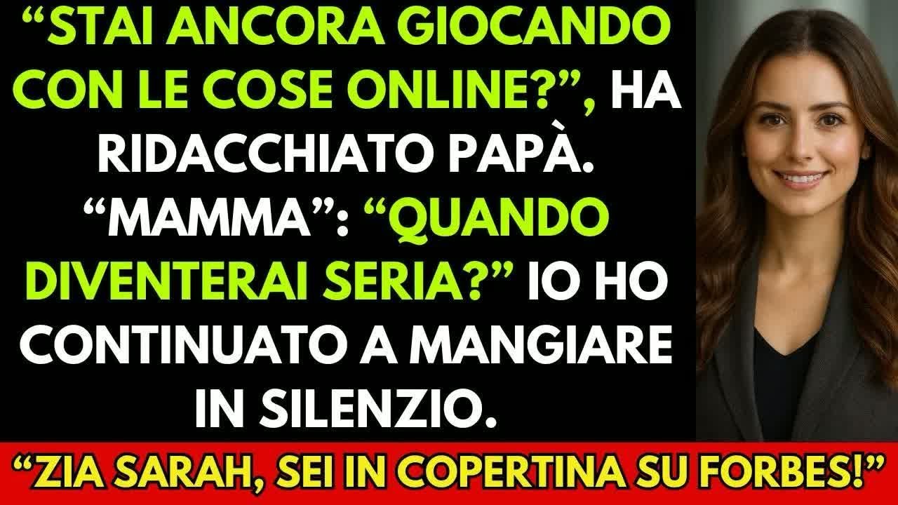 A CENA MI HANNO DETTO： “TROVATI UN VERO LAVORO ” POI FORBES MI HA NOMINATA CEO DELL’ANNO