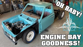 ASSEMBLY! Battery tray build, brake lines, fuel lines, engine install, AND MORE! ((Datsun 620))