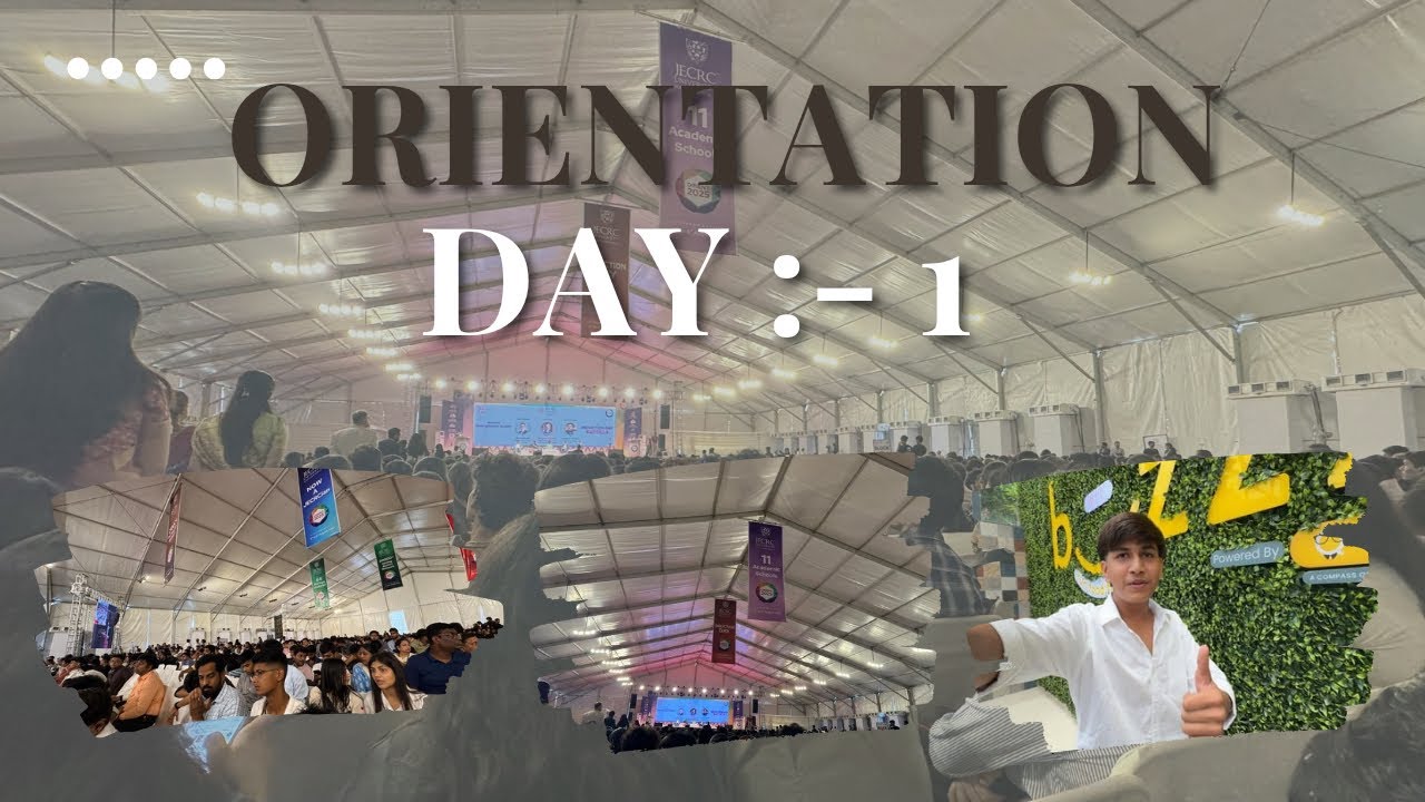 JECRC Orientation Day 1 Vlog 🎓 | Masti, Vibes & New College Life Begins! 🔥 