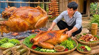 Traditional Smoked Chicken Recipe | Solo Survival Food Preservation in the Wild