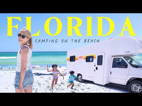 フロリダの真っ白な砂浜でビーチキャンプ☆ 朝から晩まで感動する景色🥹💕 🇺🇸US ROAD TRIP Day 14 | 📍 Florida〔#1256〕