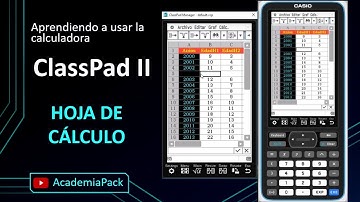 📊ClassPad 2-Tutorial 23 | Hoja de Cálculo 