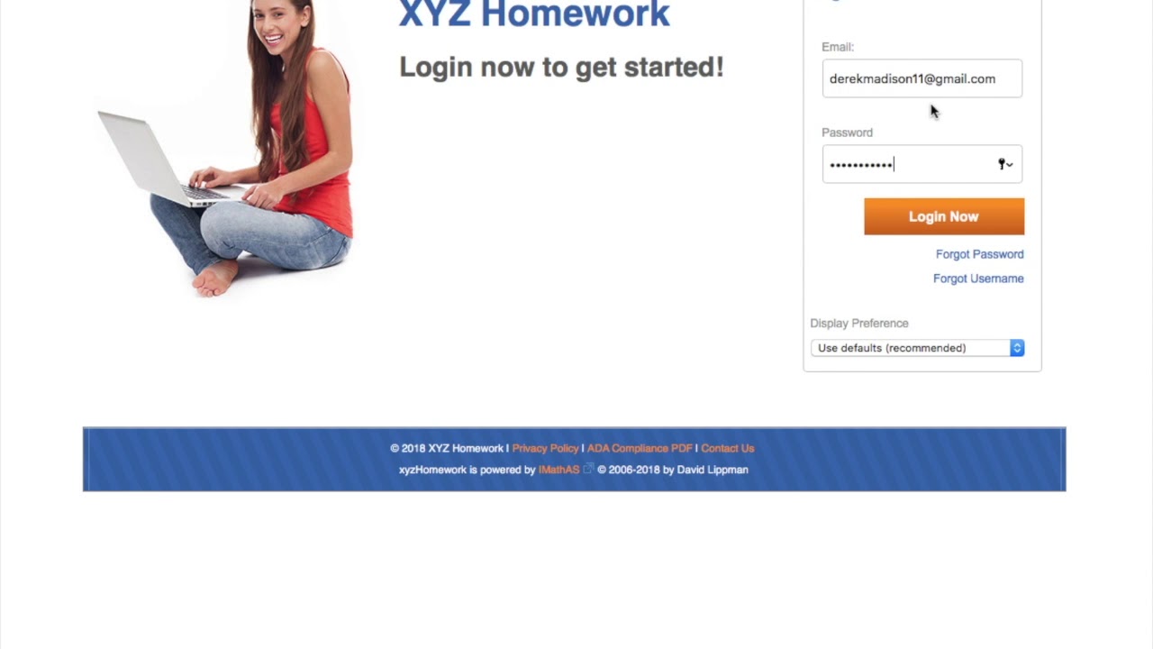 xyz homework student access code