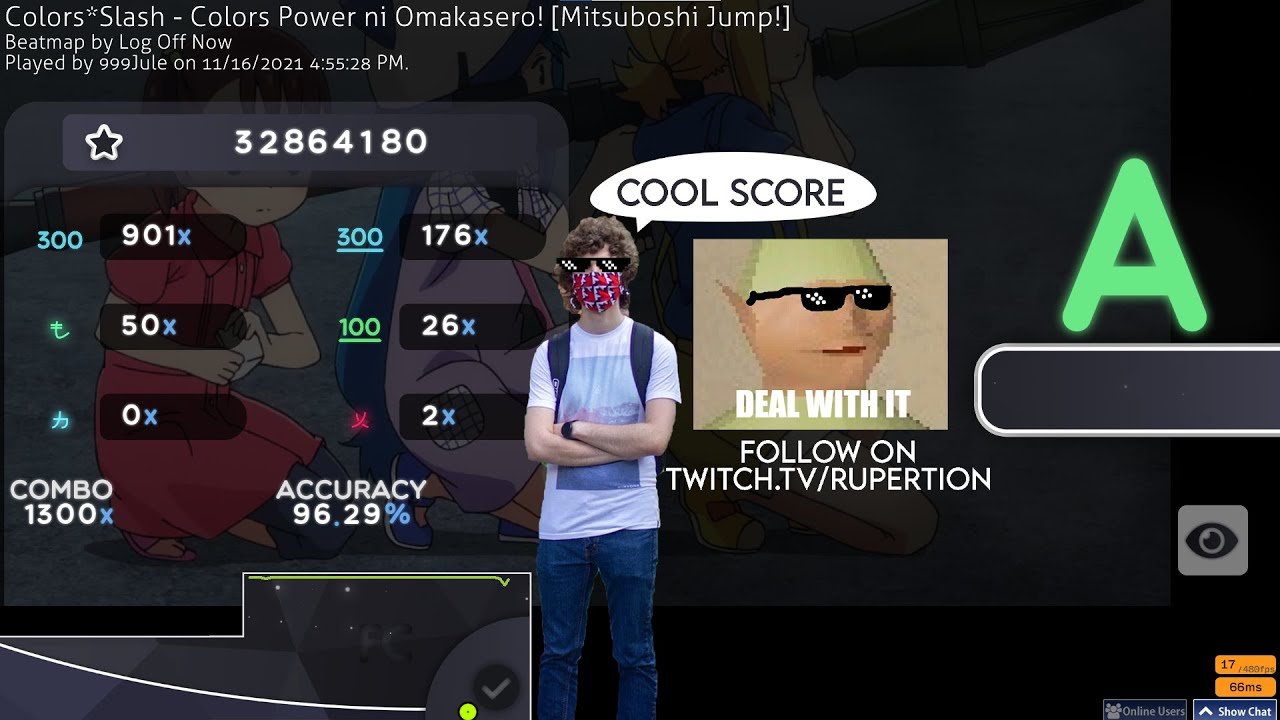 MY BIGGEST CHOKE ON OSU! (Colors Power ni Omakasero! - Mitsuboshi Jump!) 5.88*