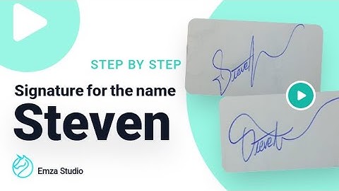 Signature for the name Steven