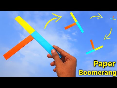 Best paper boomerang , how to make paper boomerang , paper plane which comes back , flying plane