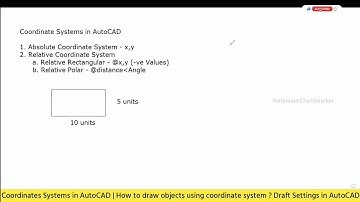 Coordinate System in AutoCAD||How to draw objects using coordinate system? Draft Settings in AutoCAD