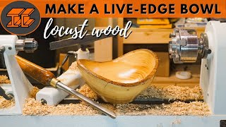 Woodturning Basics: Turn a Live-Edge Locust Wood Bowl