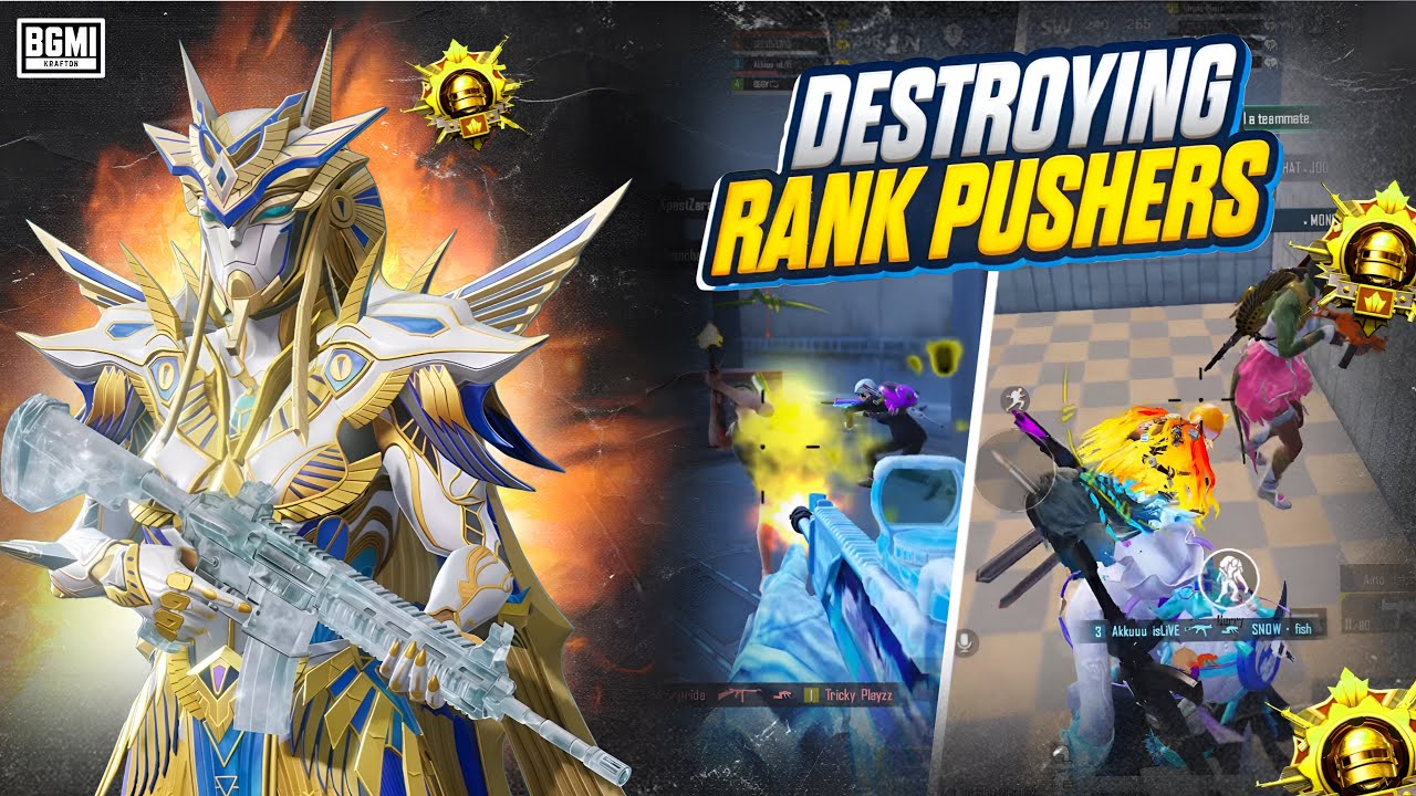 Akkuuu v4 VS Conqueror Lobby Rank Pushers 😱 Fastest 1v4 Player🔥 | Intense Clutches Gameplay | BGMI
