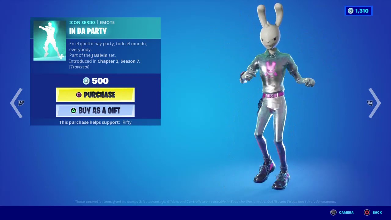 Fortnite emote in da party with alien reverb