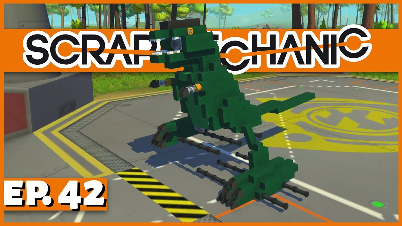 Scrap Mechanic - Ep. 42 - Painting A Dinosaur! - Let's Play Scrap Mechanic Gameplay