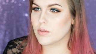 Glittery Teal and Burnt Orange Eye shadow Tutorial // RebeccaShoresMUA