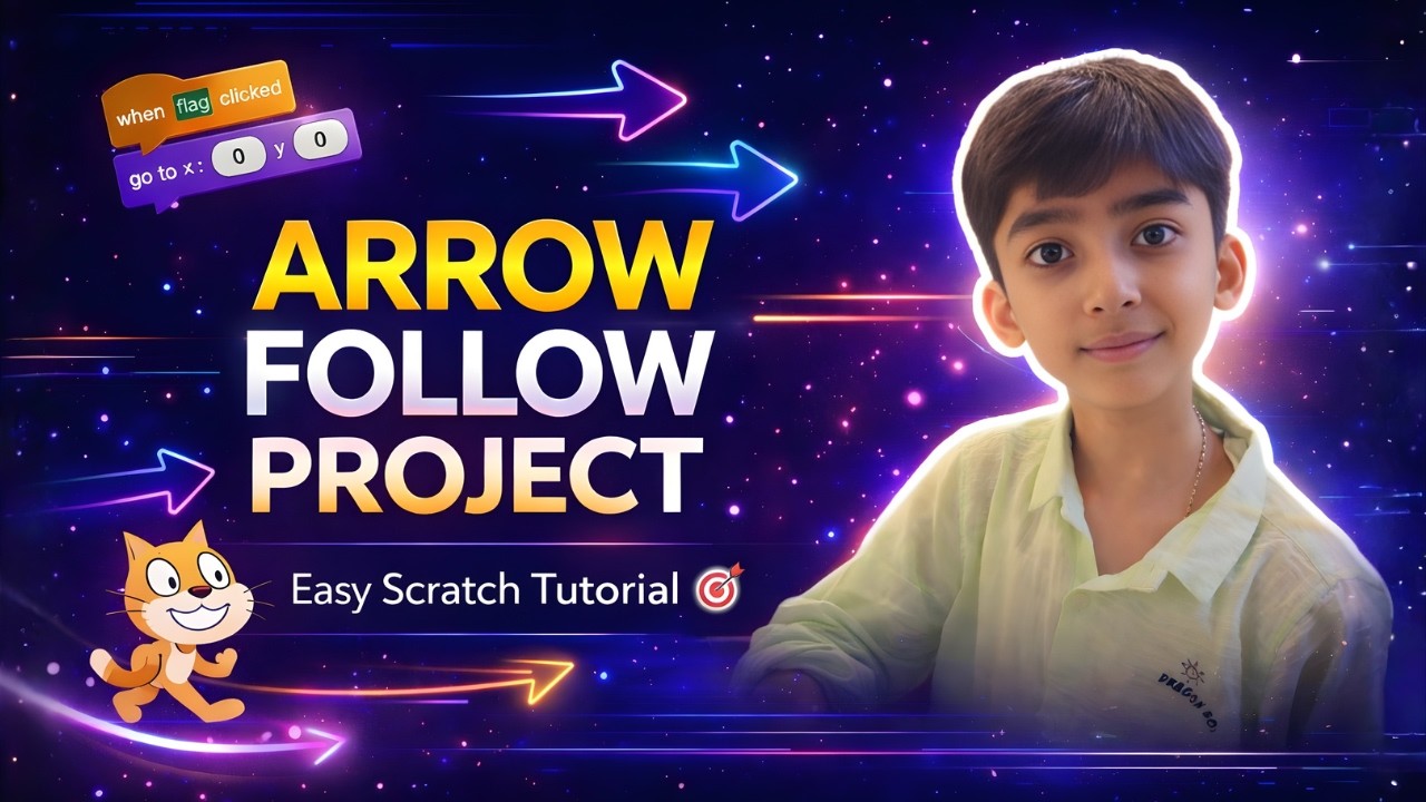 Scratch Arrow Follow Project Tutorial 🎯 | Easy Animation Project for ...