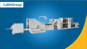 Square bottom paper bag making machine with online printer | Paper bag making machine | Labh Group