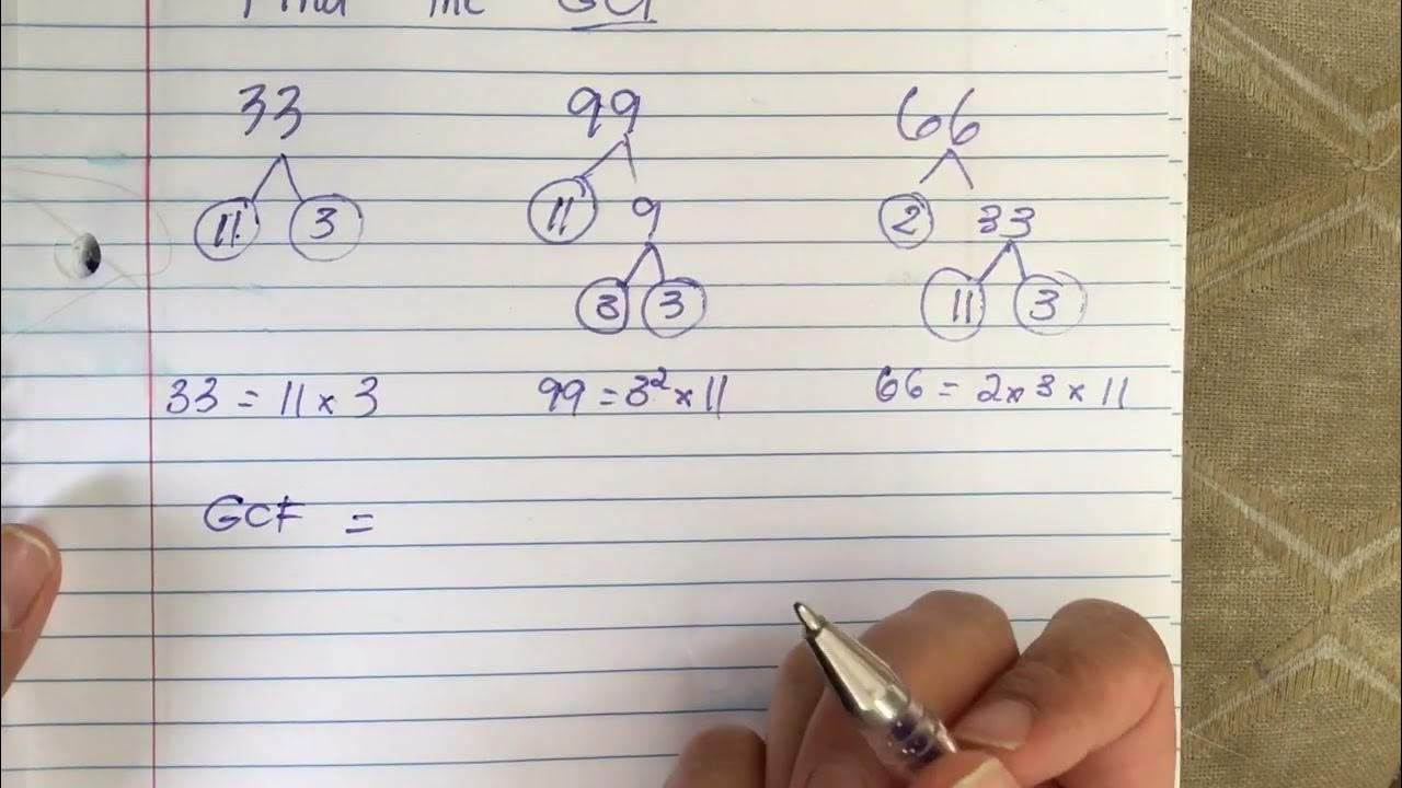 How to find gcf using prime factorization youtube