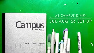 2026 Campus Diary | Plan with me | Late July to Early Sept