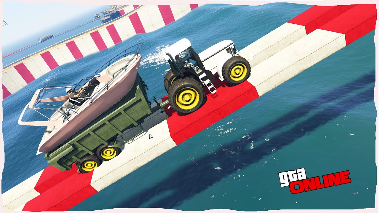 ТРЕЙЛЕР СОРЕВНОВАТЕЛЬНОГО СКИЛЛ ТЕСТА ПЕРЕВОЗКИ ЛОДКИ В ПРИЦЕПЕ В GTA5 ONLINE 9 СЕЗОН 13 ЭТАП