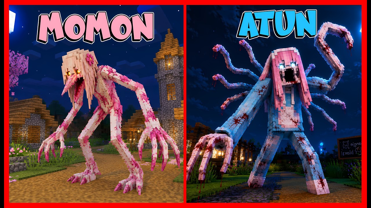ATUN & MOMON MERUBAH SEMUA ORANG MENJADI MONSTER MENGERIKAN !! Feat @sapipurba Minecraft