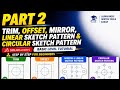 SOLIDWORKS Basic Sketch Tools Tutorial | Trim, Offset, Mirror, Linear & Circular Sketch Pattern |