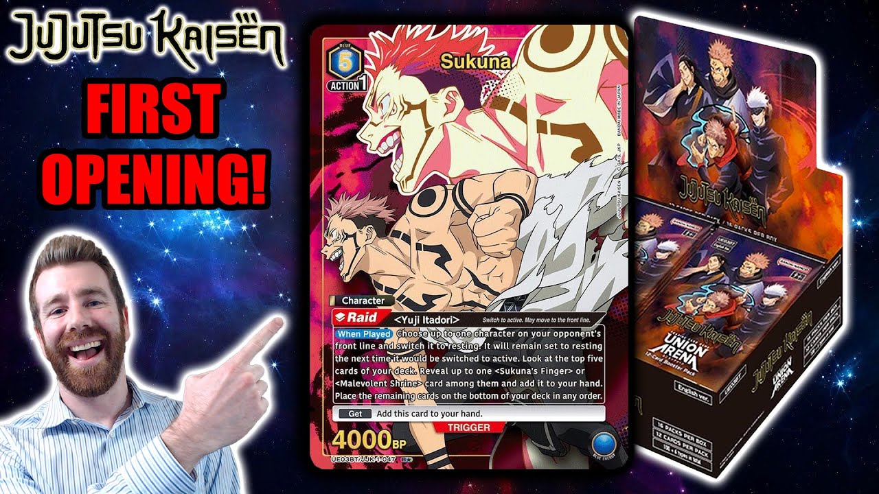 Jujutsu Kaisen Union Arena Card Game Booster Box Opening! - YouTube