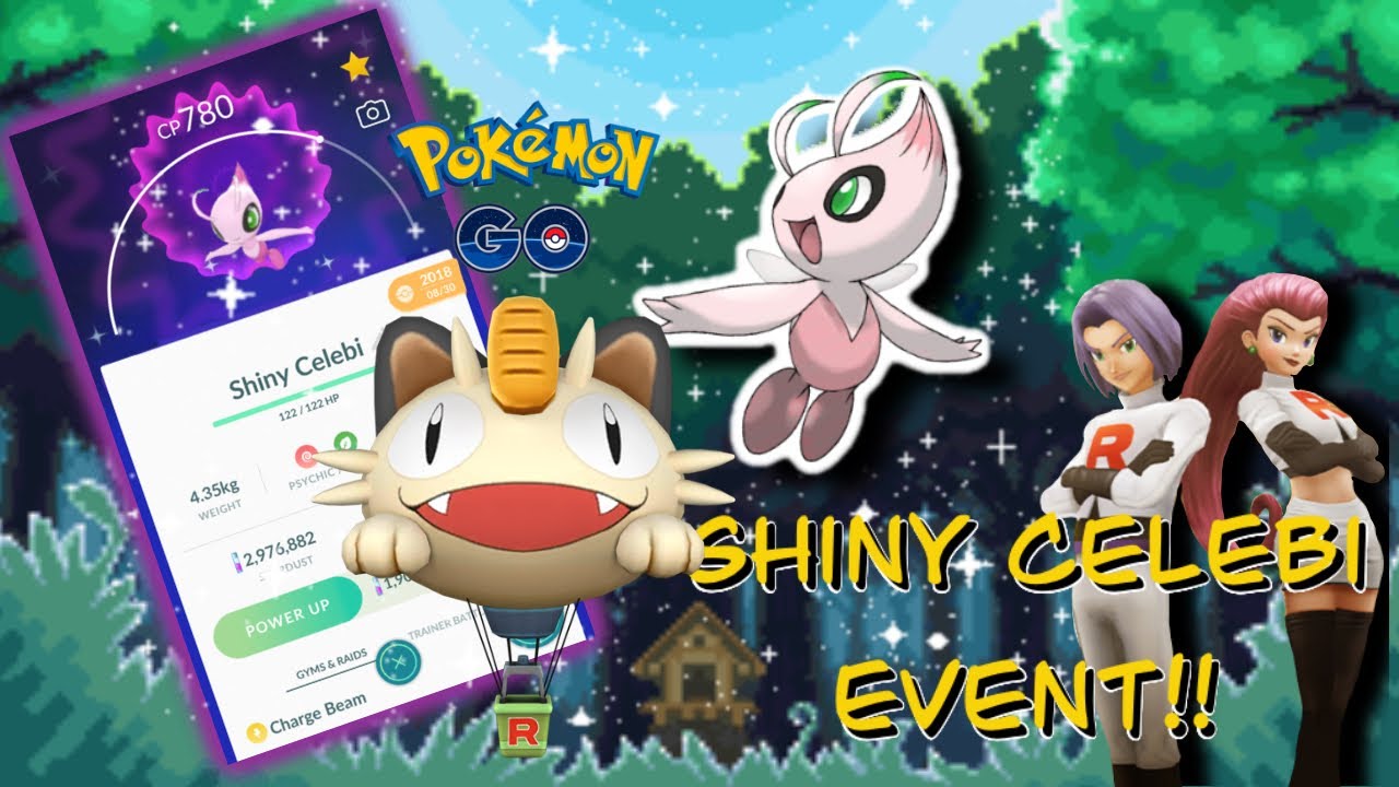 Shiny Celebi Event How to Find Jessie & James Meowth Balloons