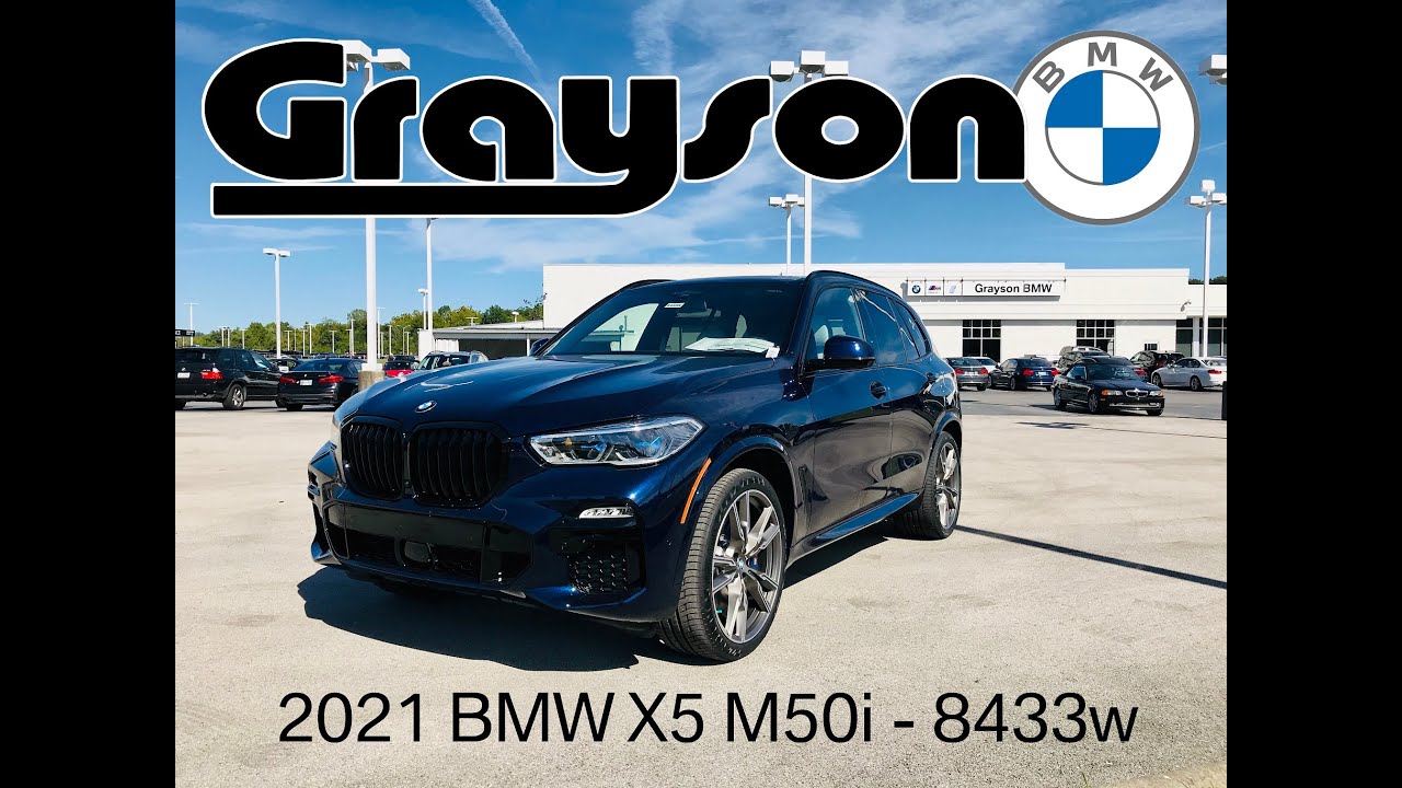 Just in - 2021 BMW X5 M50i Blue Tanzanite II Metallic Grayson BMW Knoxville, TN - stock no. 8433w