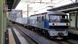【鹿島貨物】1094レ EF210形100番台171号機(旧塗装) コキ20両 三郷駅 通過シーン