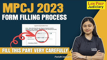 MPCJ 2023 Form Filling Process Fully Explained! Madhya Pradesh Civil Judge Vacancy 2023