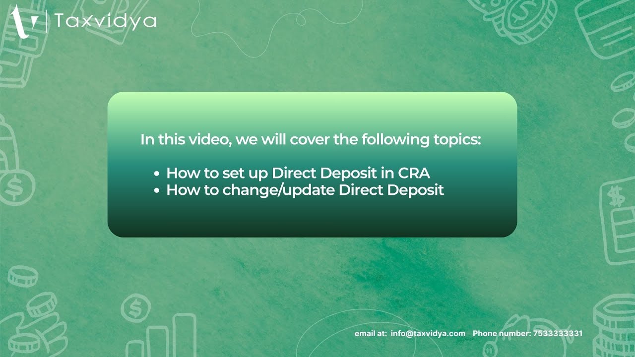 How to Set Up and Update Direct Deposit in CRA