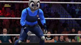 Wwe 2K17 Caw Womens Match Judy Hopps Vs. The Kid