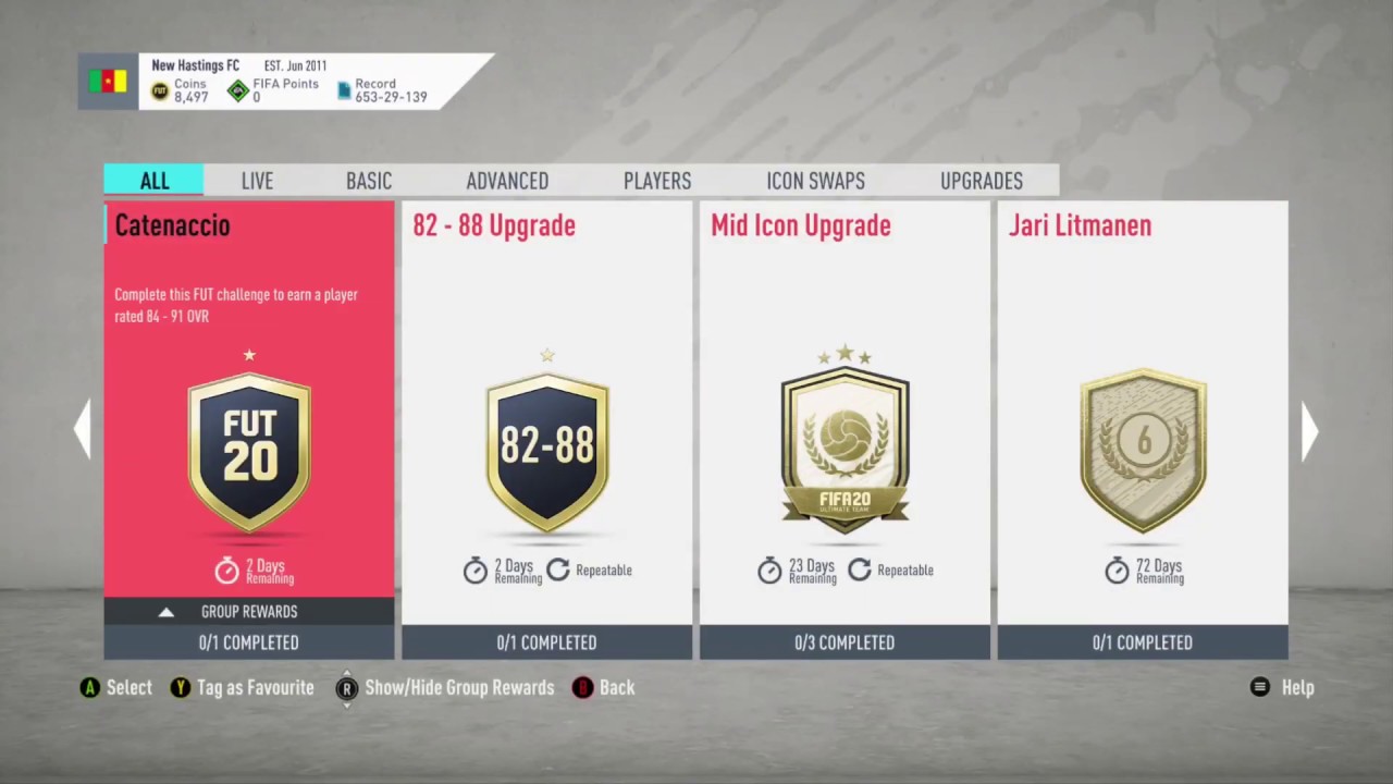 Catenaccio 84-91 SBC FIFA 20