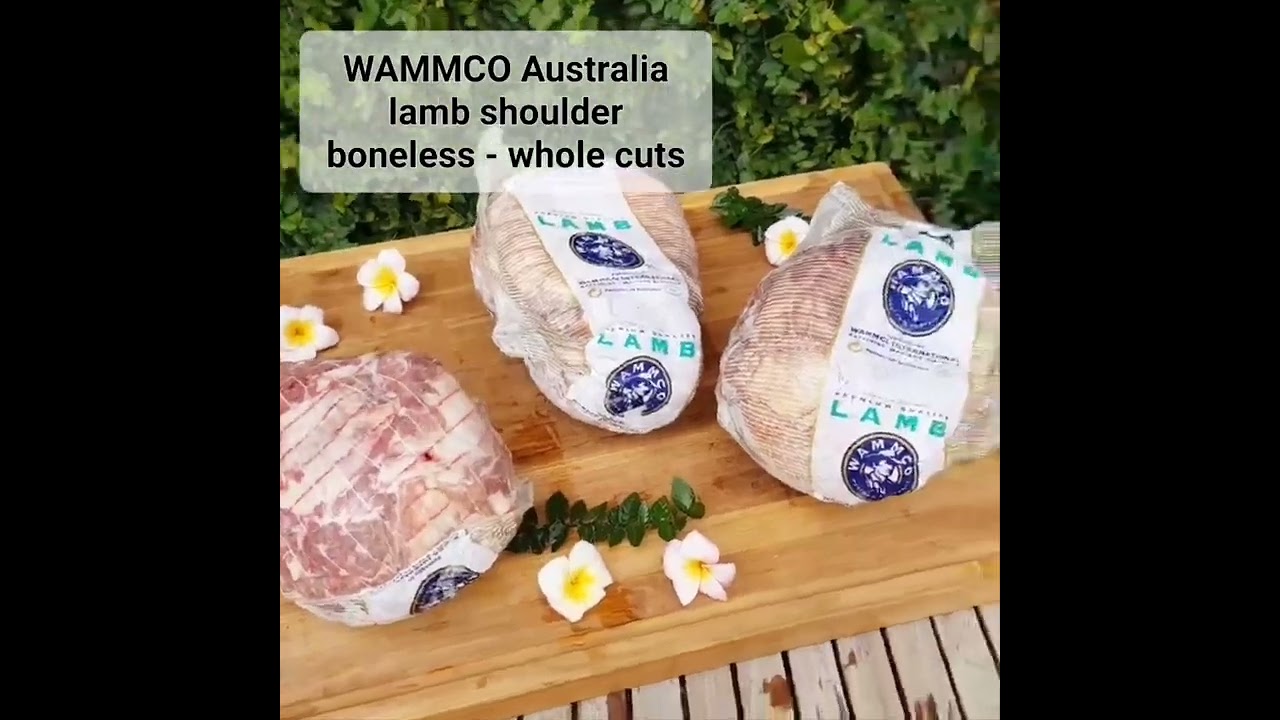 WAMMCO Australia lamb shoulder boneless whole, half & steak cuts daging domba muda Goodwins Butchery
