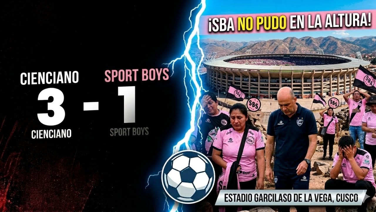 SE LE ACABO EL CREDITO A JAIME DE LA PAVA I DURA DERROTA EN CUSCO UBICANDO AL SBA EN EL FONDO