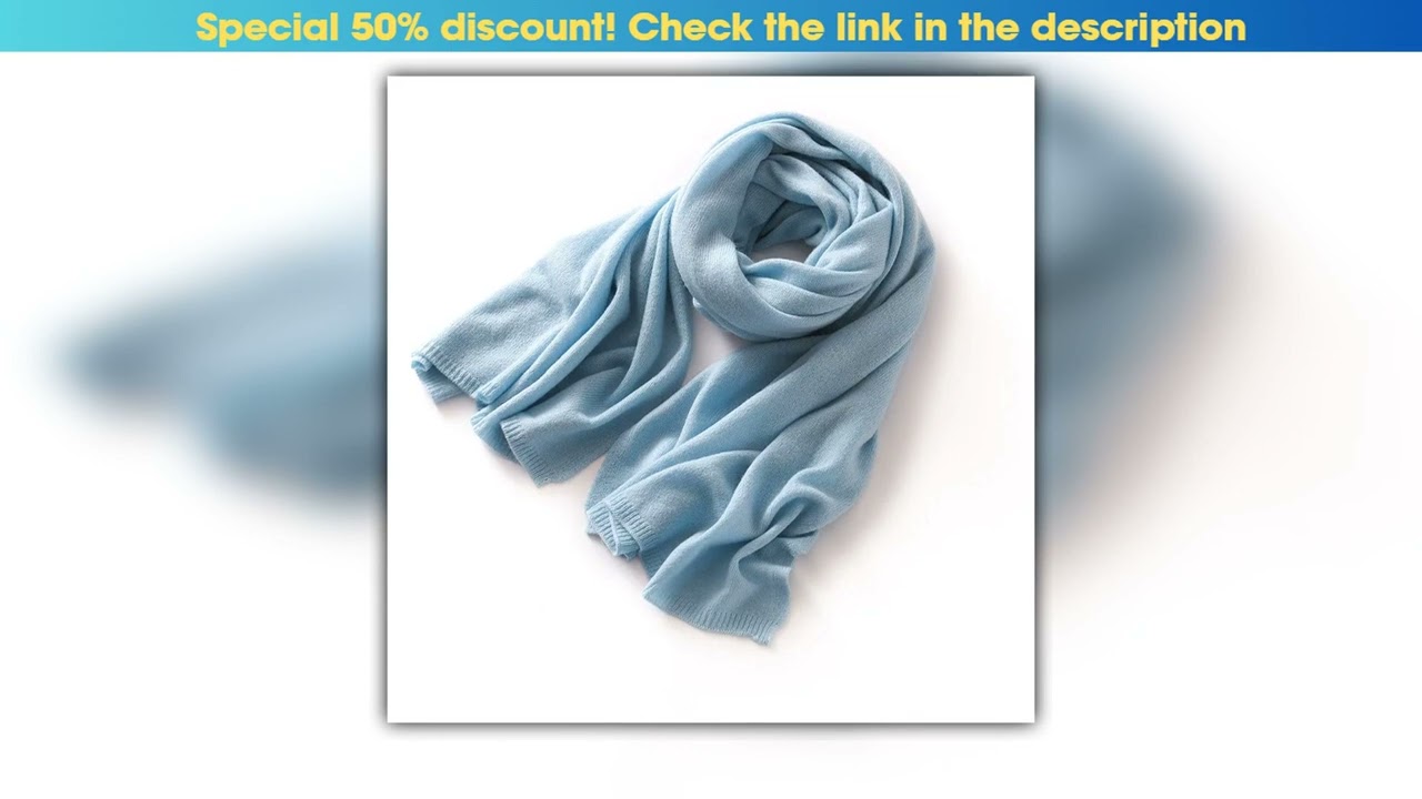 Quality 100 Cashmere Scarf for Women Men Solid Color Warm Winter Knit Wrap Soft Luxury Neck Warmer