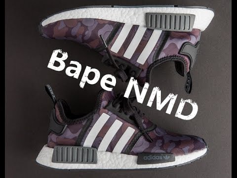 Adidas Bape NMD Purple + A Bathing Ape - YouTube