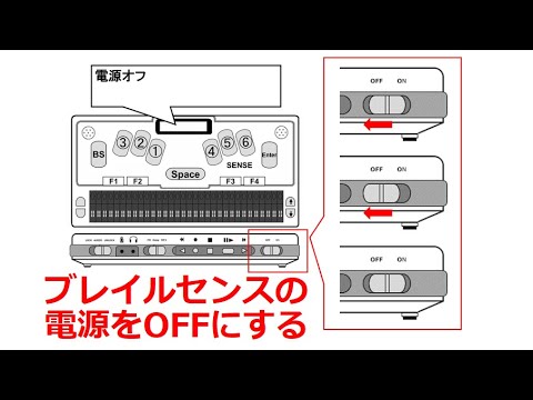 034  電源をOFFにする【大づかみでわかる Braille SENSE Plus】