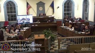 November 3, 2025 | Claims, Safety Services & Licenses Committee, and Finance Committee Meetings