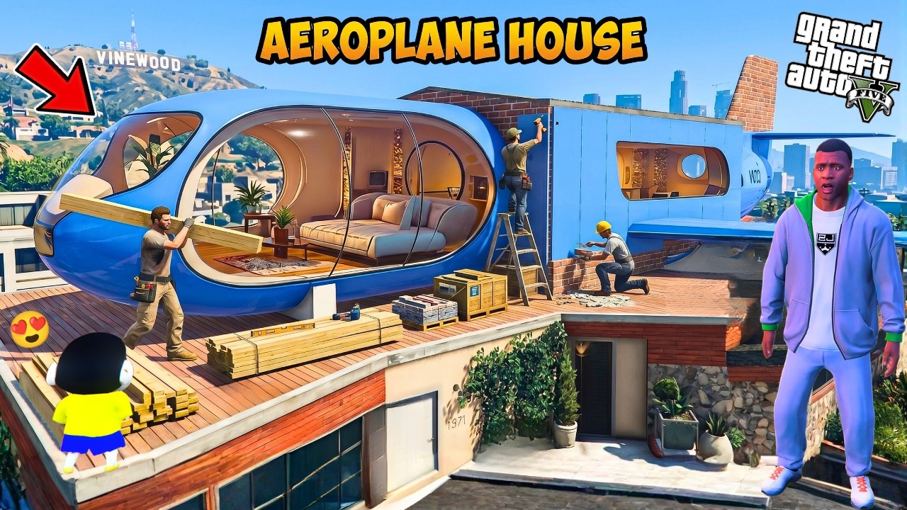 Franklin Upgrading His House Into Aeroplane in GTA 5
