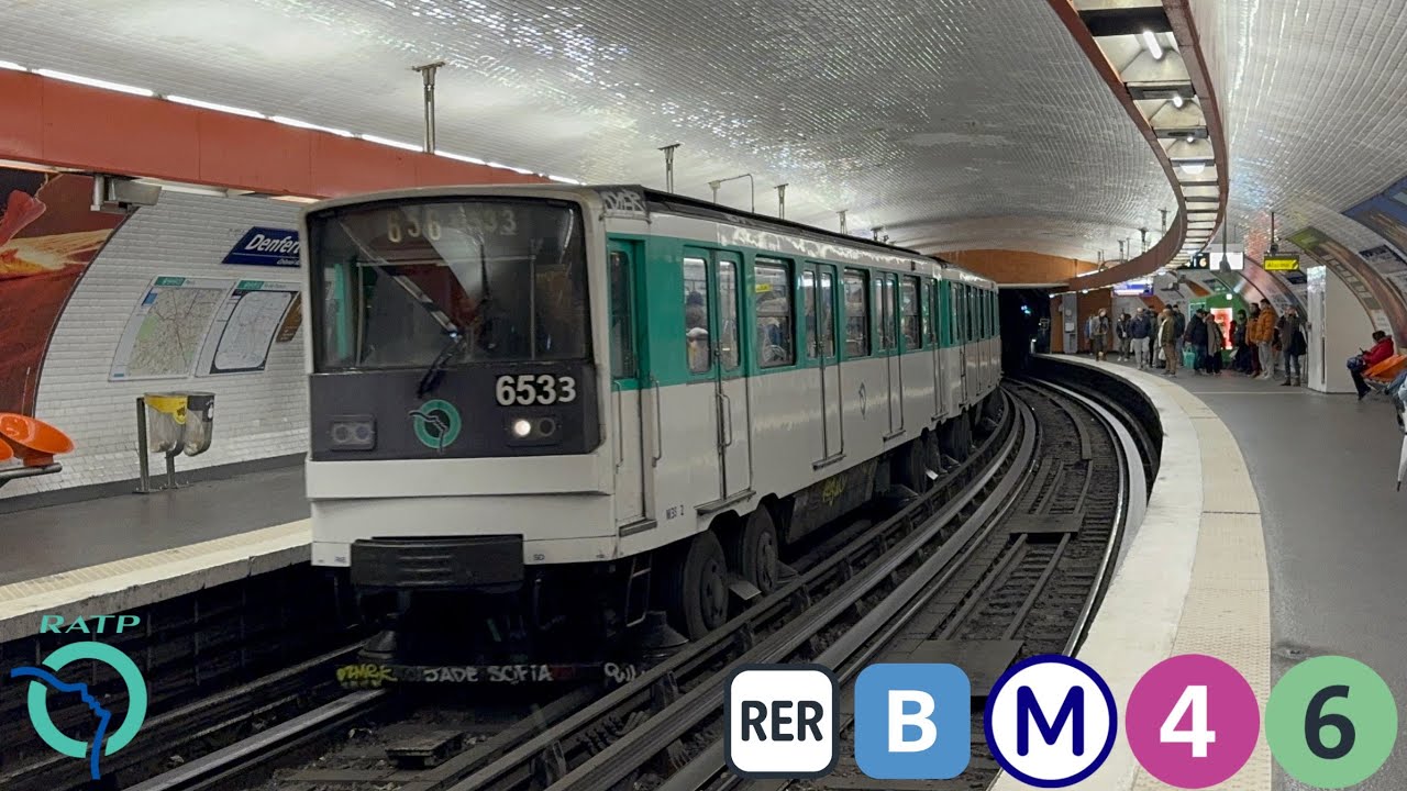 [RATP]Métro & RER à Denfert-Rochereau  #ratp #metroparisien #rer #rerb #mi79 #mi84 #mp73 #mp89 