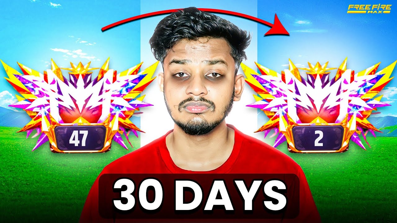 I PLAYED FREE FIRE FOR 30 DAYS FOR GRANDMASTER TOP 1 🤯