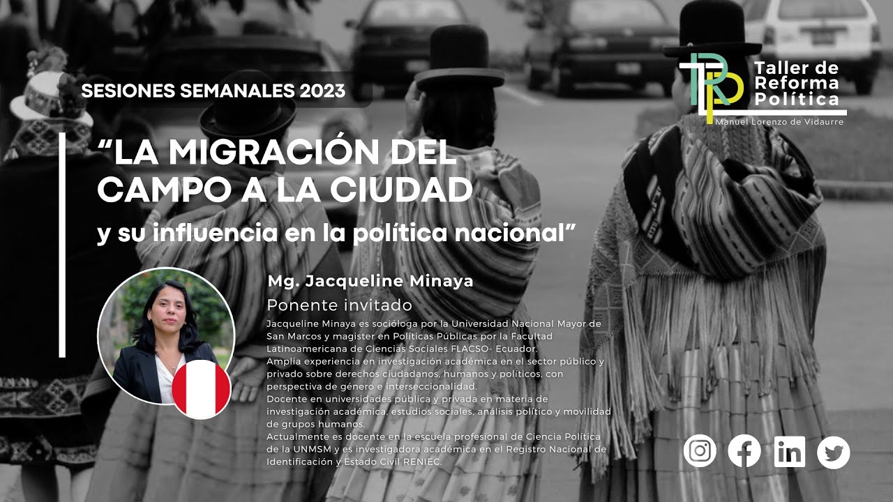 Sesión 12: La migración del campo a la ciudad y su influencia en la