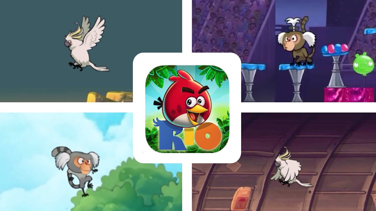 Angry Birds Rio All Bosses Boss Fights No Power Ups Cutscenes